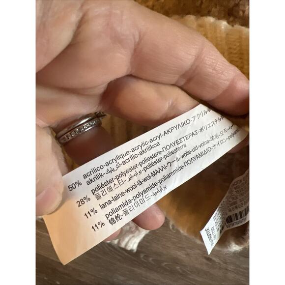 Zara Sweater Girls 9/10 Beige Long Sleeve Turtle Neck Casual Knit Wool Blend - Picture 2 of 8